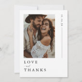 Liefde & Bedankt | Eenvoudige foto bruiloft (Voorkant)