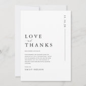 Liefde & Bedankt | Eenvoudige foto bruiloft (Achterkant)