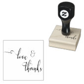Liefde & Bedankt Elegant, Slim Script Typografie Rubberstempel (Gestempeld)