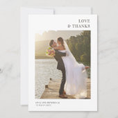 LIEFDE & BEDANKT | Foto Dank u kaart (Voorkant)