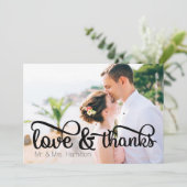 Liefde & Bedankt Foto Hartelijk dank Kaart (Staand voorkant)