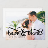 Liefde & Bedankt Foto Hartelijk dank Kaart (Voorkant / Achterkant)