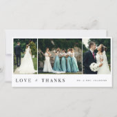 Liefde & Bedankt Minimaal 3 Fotocollage Bruiloft (Voorkant)