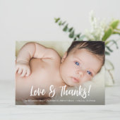 Liefde & Bedankt Modern Custom Foto's Baby shower (Staand voorkant)