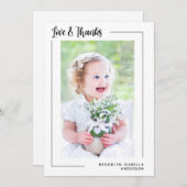 Liefde & Bedankt Moderne foto-baptisme (Voorkant / Achterkant)