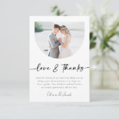 Liefde & Bedankt Moderne Fotoboog Bruiloft (Staand voorkant)