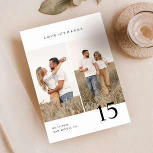 Liefde & Bedankt Rustic Script Trouwfoto