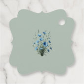 Liefde & Bedankt Rustiek Blauw Boho Wildflowers We Bedankjes Labels (Achterkant)