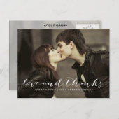 LIEFDE & BEDANKT SCRIPT 1 BRUILOFT BEDANKT POST KA BRIEFKAART (Voorkant / Achterkant)