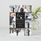 Liefde & Bedankt Script 8-foto bruiloft ontwerp (Staand voorkant)