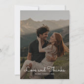 Liefde & Bedankt Trouwpaar Bedankkaart Feestdagenkaart (Voorkant)