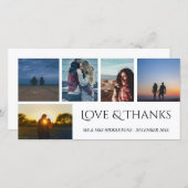 Liefde & Bedankt Trouwscript Vijf Fotocollage (Voorkant / Achterkant)