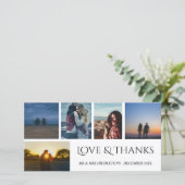Liefde & Bedankt Trouwscript Vijf Fotocollage (Staand voorkant)