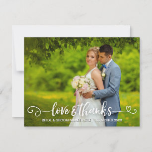 Liefde & Bedankt Trouwtypografie Pink Roses Foto