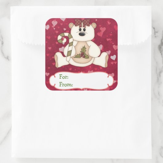 Liefde Beer kerstcadeau Label (Tas)