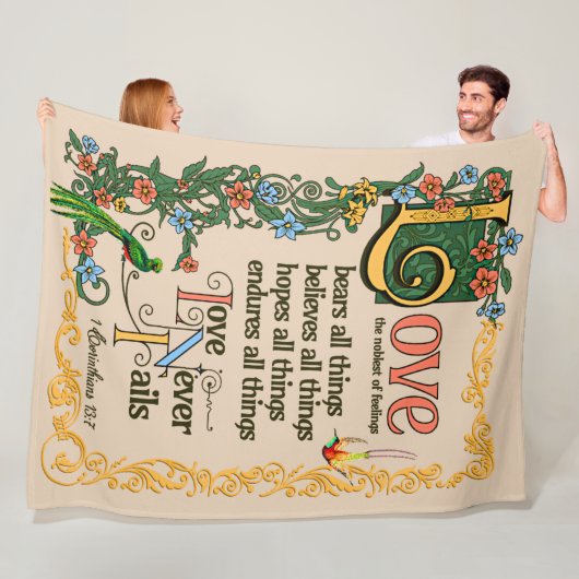 Liefde Beren Alle dingen blijven altijd mislukt Bi Fleece Deken (In situ)