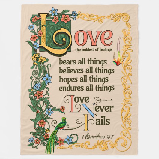 Liefde Beren Alle dingen blijven altijd mislukt Bi Fleece Deken (Voorkant)