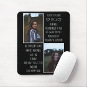 Liefde bericht cadeau voor dochter foto mousepad muismat (Met muis)