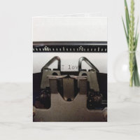 liefde bericht op retro schrijfmachine