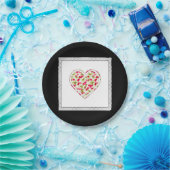 Liefde, bessen, kersen papieren bordje (Feest)