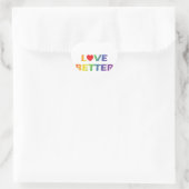 Liefde Beter Hart Sticker (Tas)