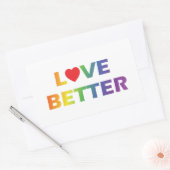 Liefde Beter Rechthoekige Sticker (Envelop)