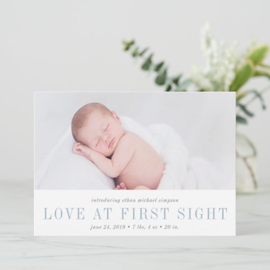 Liefde bij de eerste aankondiging van de geboorte (Staand voorkant)