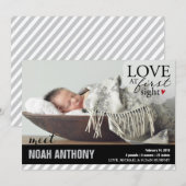 Liefde bij eerste nacht | Aankondiging van Baby (Voorkant / Achterkant)