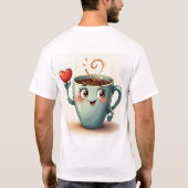 Liefde bij eerste slok Mannen Basic T-Shirt (Achterkant)