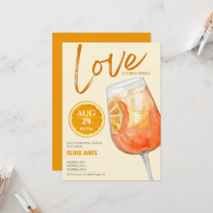 Liefde bij eerste spritz cocktail vrijgezellenfees kaart
