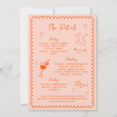 Liefde bij eerste Spritz Hand getrokken Bacheloret Kaart (Achterkant)