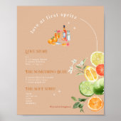 Liefde bij eerste Spritz | Ondertekening Drink Poster (Voorkant)