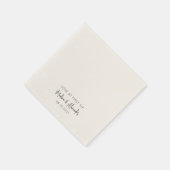 Liefde bij First Sip Custom Names Script Wedding Servet (Hoek)