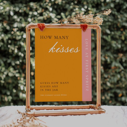 Liefde bij First Spritz Hoeveel Kussen Bruidsteken Poster