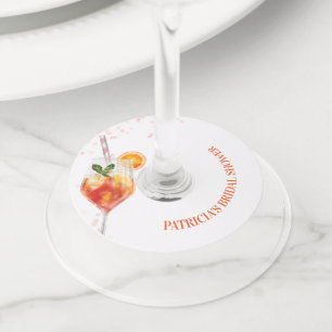 Liefde bij het eerste Vrijgezellenfeest van Spritz Wijnglaslabel