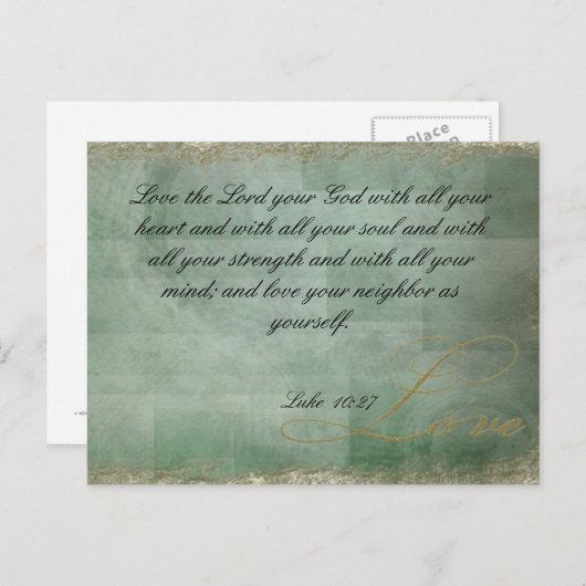 Liefde  Bijbelcitaat Briefkaart (Voorkant / Achterkant)