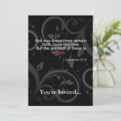 Liefde Bijbelse Verse, zwart/rood Kaart (Staand voorkant)