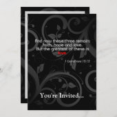 Liefde Bijbelse Verse, zwart/rood Kaart (Voorkant / Achterkant)