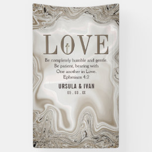 Liefde Bijbelvers Efeziërs 4:2 Huwelijk Spandoek