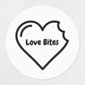 Liefde bijt Stickers Labels (Design 2)