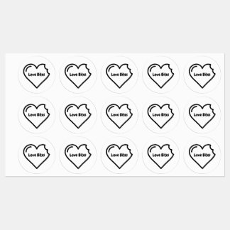 Liefde bijt Stickers Labels