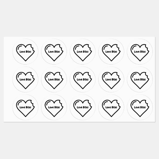 Liefde bijt Stickers Labels (Vel)
