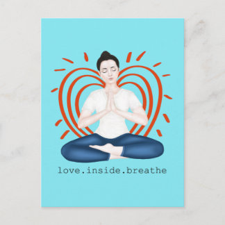 liefde. binnenkant. ademen briefkaart