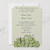Liefde Bird Green Swirl Tree Weddenschap #2 Kaart (Achterkant)