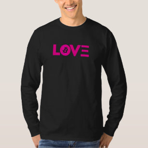 Liefde Bitcoin & Ethereum Crypto Roze Valuta Inves T-shirt