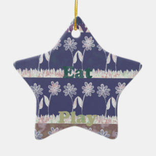 Liefde Blauw Baby shower kleuren Keramisch Ornament