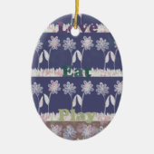 Liefde Blauw Baby shower kleuren Keramisch Ornament (Voorkant)