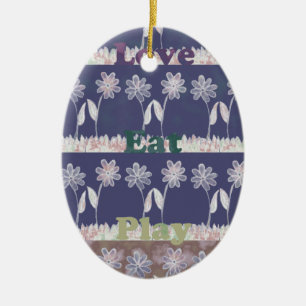 Liefde Blauw Baby shower kleuren Keramisch Ornament