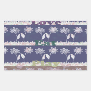 Liefde Blauw Baby shower kleuren Rechthoekige Sticker