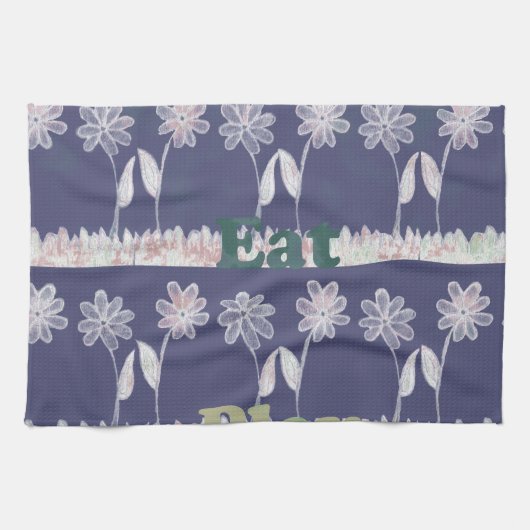 Liefde Blauw Baby shower kleuren Theedoek (Horizontaal)